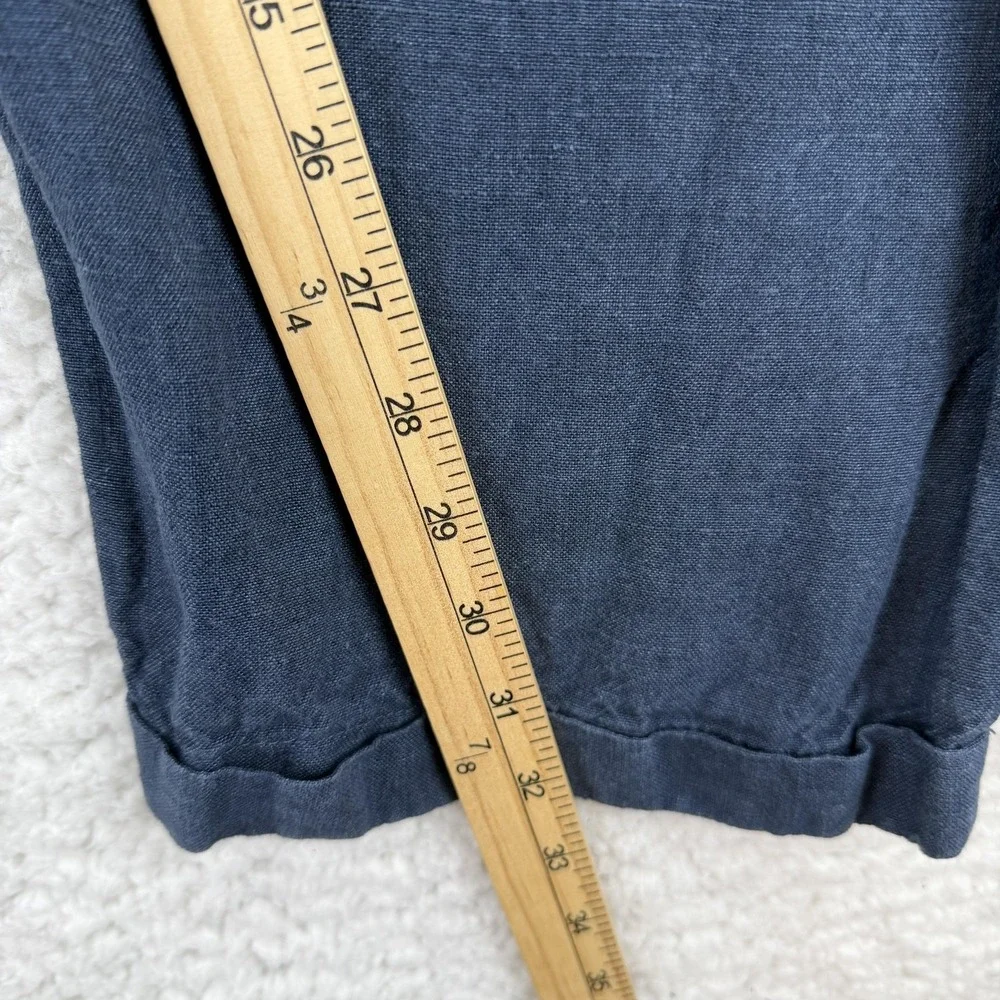Jos. A. Bank Travelers Dress Pants Mens 36x32 Blue Classic Linen Cuffed Office